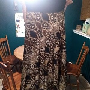 Silk maxi skirt